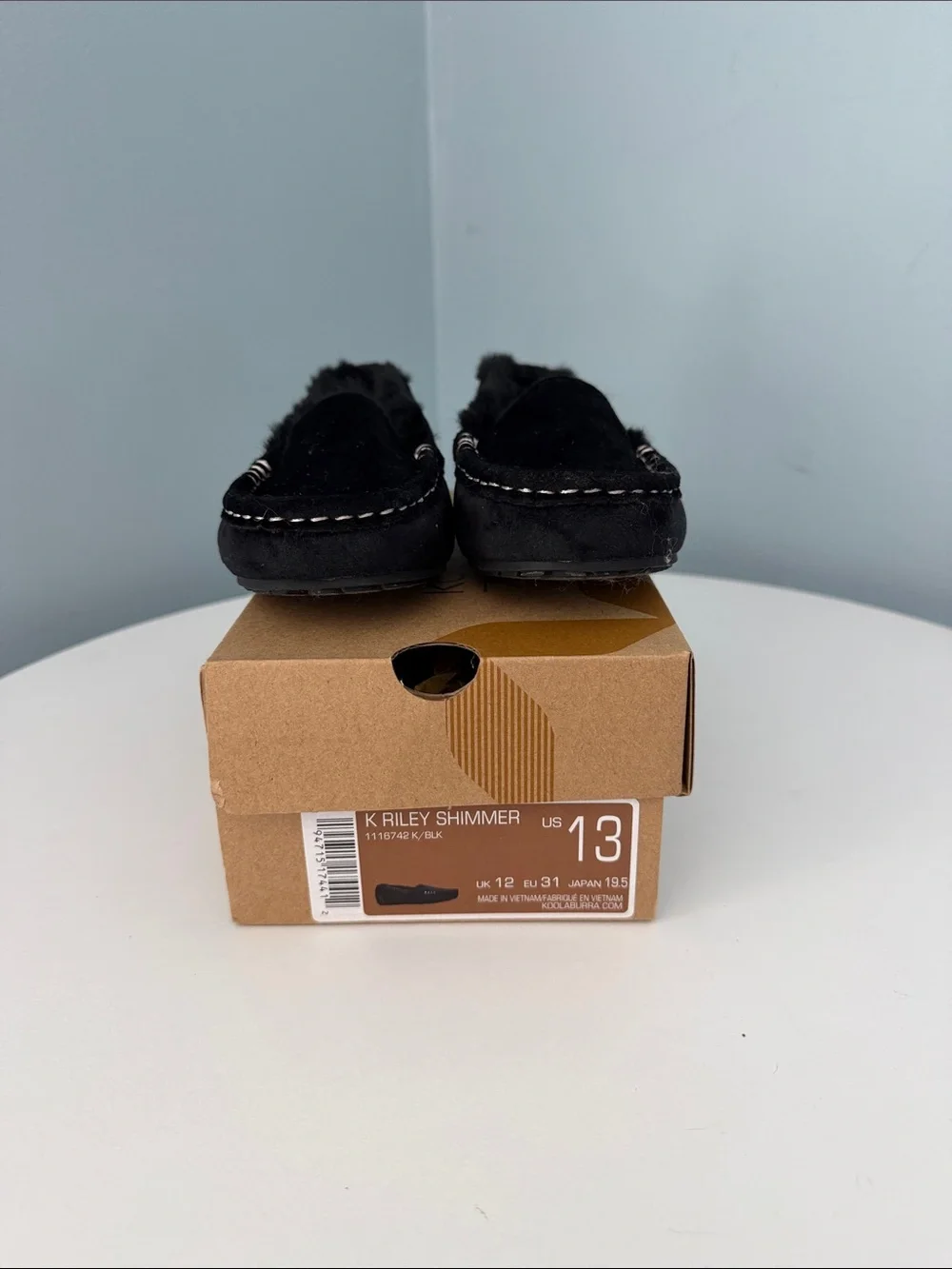 Koolaburra by Ugg K Riley Shimmer Girls Slippers Black Size 13 NWB